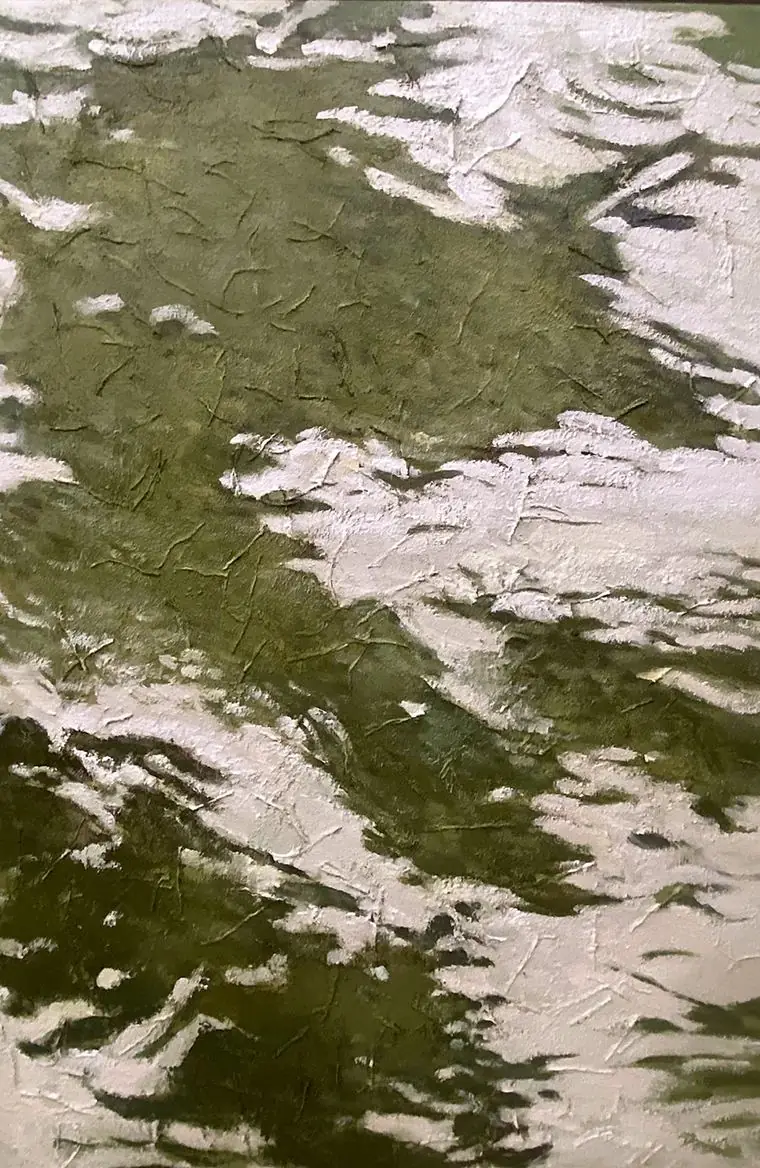 Manto Verde, óleo sobre lienzo de autor anónimo (Japón), 91 × 61 cm
